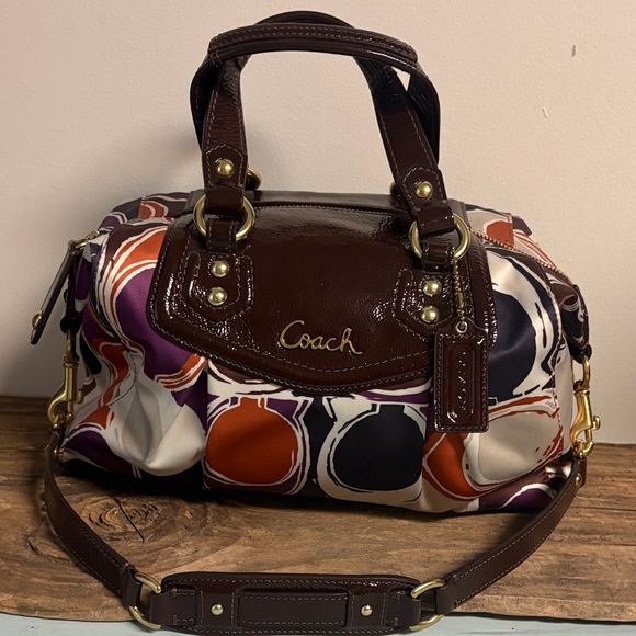 Coach Ashley Scarf Print Satchel Shoulder Bag - Picture 8 of 9